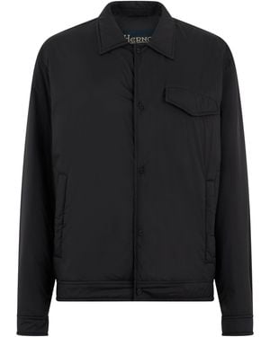 Herno Padded Jacket-Shirt - Black