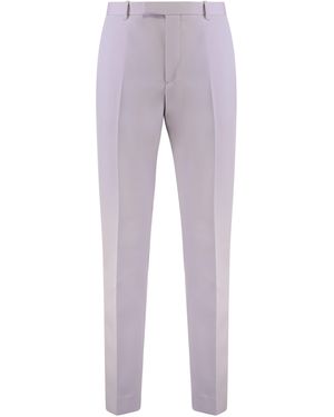 Gucci Wool Gabardine Trousers - Purple