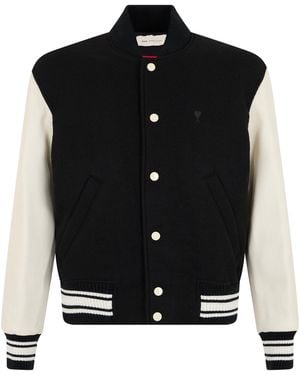 Ami Paris Varsity Jacket - Black