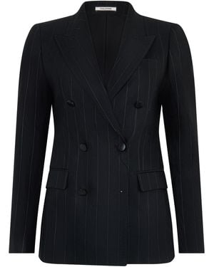 0205 Tagliatore Blazer Paris Striped - Black