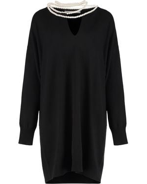 Zimmermann Crush Mini Wool Knit Dress - Black