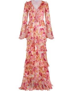 LES FILLES D'EVA Long Printed Dress - Red
