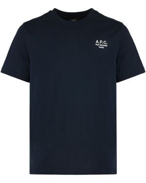 A.P.C. Standard Rue Madame Cotton Crew-Neck T-Shirt - Blue