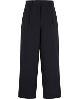 Laminar Wide-Leg Trousers - Blue