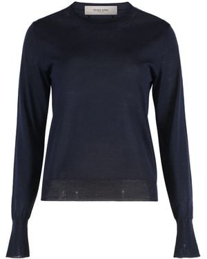 Golden Goose Round-Neck Virgin Wool Jumper - Blue