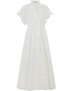 Alberta Ferretti Abito in Pizzo Sangallo - Bianco