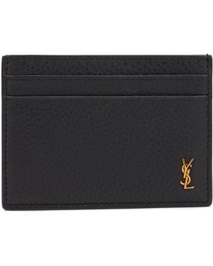 Saint Laurent Tiny Cassandre Card Holder - Black
