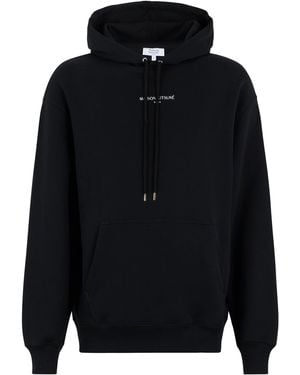 Maison Kitsuné Hooded Sweatshirt Cotton Sweaters - Black
