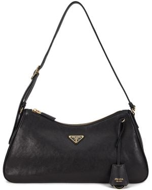 Prada Borsa a spalla in pelle - Nero