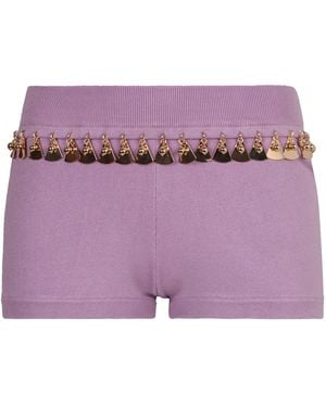 Rabanne Knitted Shorts - Purple