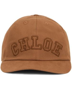 Chloé Cap With Visor With Logo - Brown