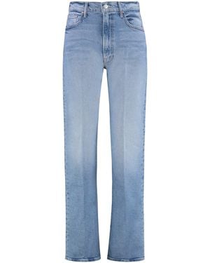 Mother Jeans Lasso Straight-Leg Denim Cotton - Blue
