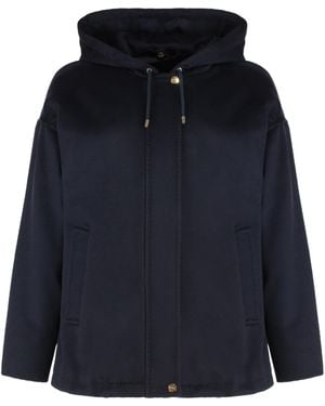 Max Mara Jumper In Wool Fabric - Blue