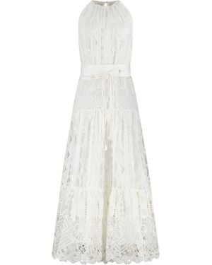 Pinko La Cura Broderie Anglaise Dress - White