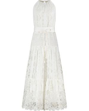Pinko La Cura Broderie Anglaise Dress - White