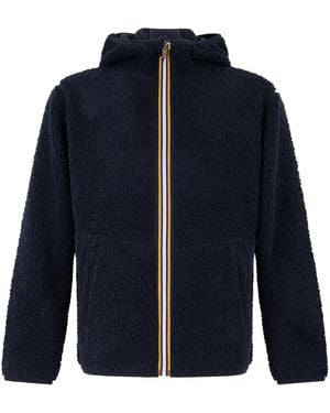 K-Way Soft Hooded Zip Jacket - Blue