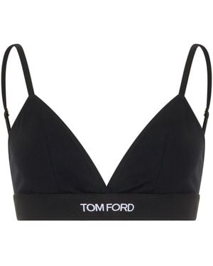 Tom Ford Triangle Bra With Thin Straps - Black