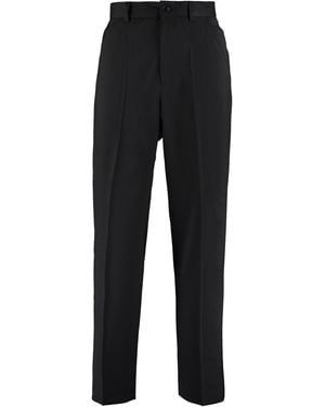Ssstein Wool Kersey Straight Trousers in Black for Men | Lyst