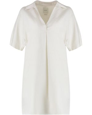 Calvin Klein Linen Blend Dress - White