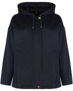 Max Mara Jumper In Wool Fabric - Blue