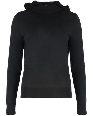 P.A.R.O.S.H. Linfa Knitted Hoodie - Black