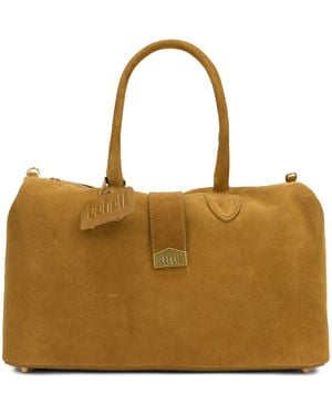 Schell Suede Handbag - Brown