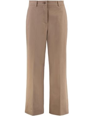 Weekend by Maxmara Urial Cropped Trousers - Brown
