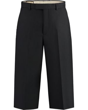 Gucci Wool Silk Cropped Pant - Blue