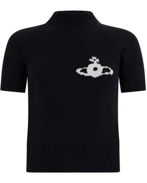 Vivienne Westwood T-Shirt With Orb - Black