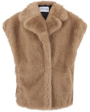 Stand Studio Gilet in pelliccia sintetica - Marrone