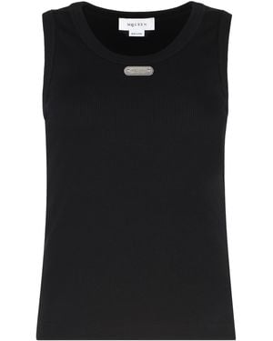 McQueen Cotton Tank Top - Black