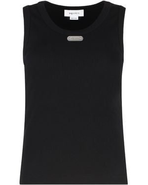 McQueen Cotton Tank Top - Black