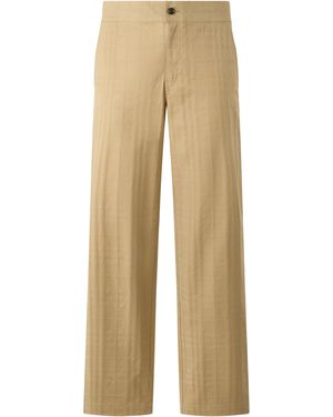 Burberry Straight Trousers - Natural