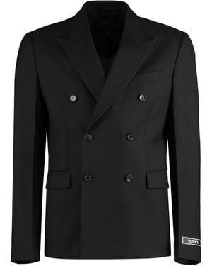 Versace Double-Breasted Blazer - Black