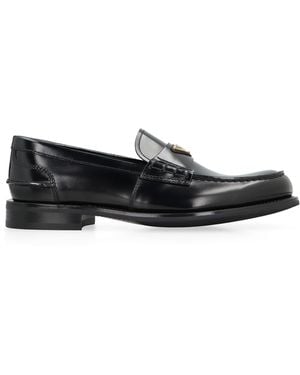 Prada Mocassini in pelle spazzolata - Nero