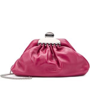 Marc Jacobs Clutch Claw Clip Piccola in pelle - Rosa