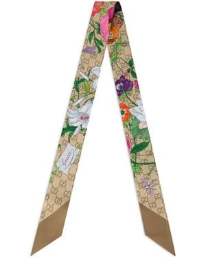Gucci Printed Silk Ribbon - Natural