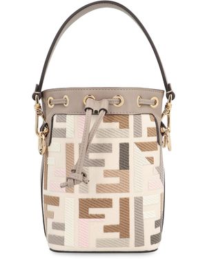 Fendi Mon Tresor Mini Bucket Bag - Gray