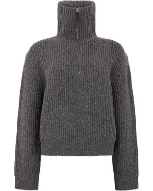 Vince Maglione con collo a zip - Grigio