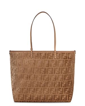 Fendi Borsa shopping Roll con motivo FF - Marrone