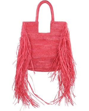 MADE FOR A WOMAN Kifafa Frange M Tote Bag - Red
