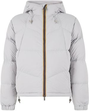 K-Way Padded Hooded Lightweight Jacket - Grey