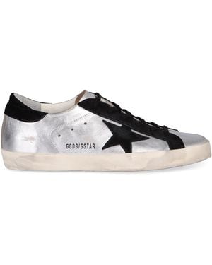 Golden Goose Sneakers low-top Superstar in pelle metallizzata - Nero