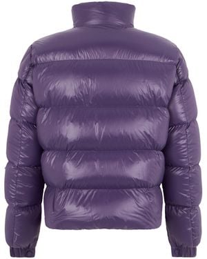 Moncler Puffer Jacket With Logo - Purple