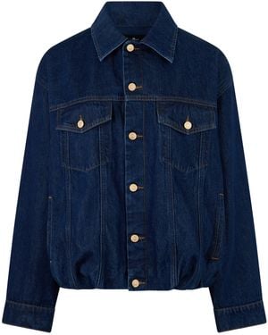 7 For All Mankind Jacket With Ruffles - Blue