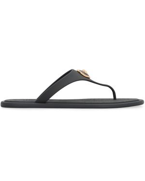 Versace Alia Rubber Slides - Black