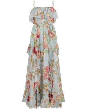 Zimmermann Roselight Frill Maxi Dress - White