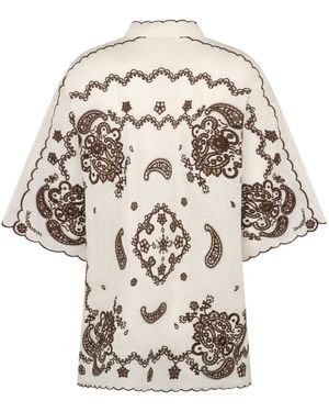 Zimmermann Ascension Embroidered Linen Shirt - White