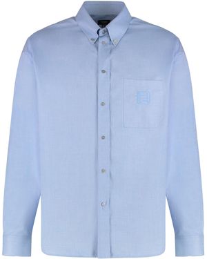 Fendi Oxford Cotton Shirt - Blue