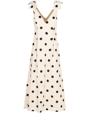 Zimmermann Crush Linen Dress - White
